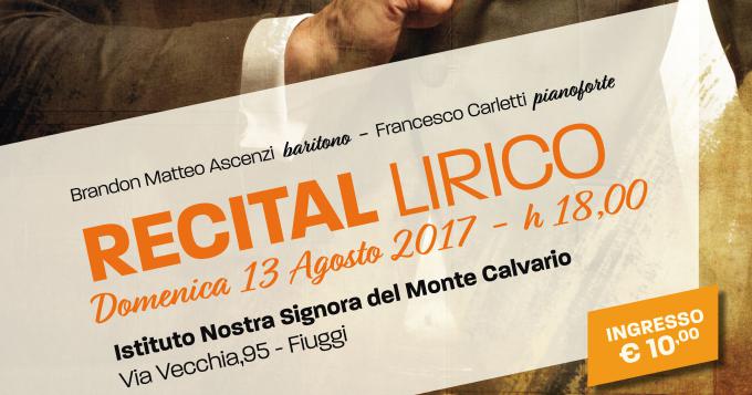 RECITAL LIRICO - Il 13 Agosto 2017 ore 18:00 a Fiuggi